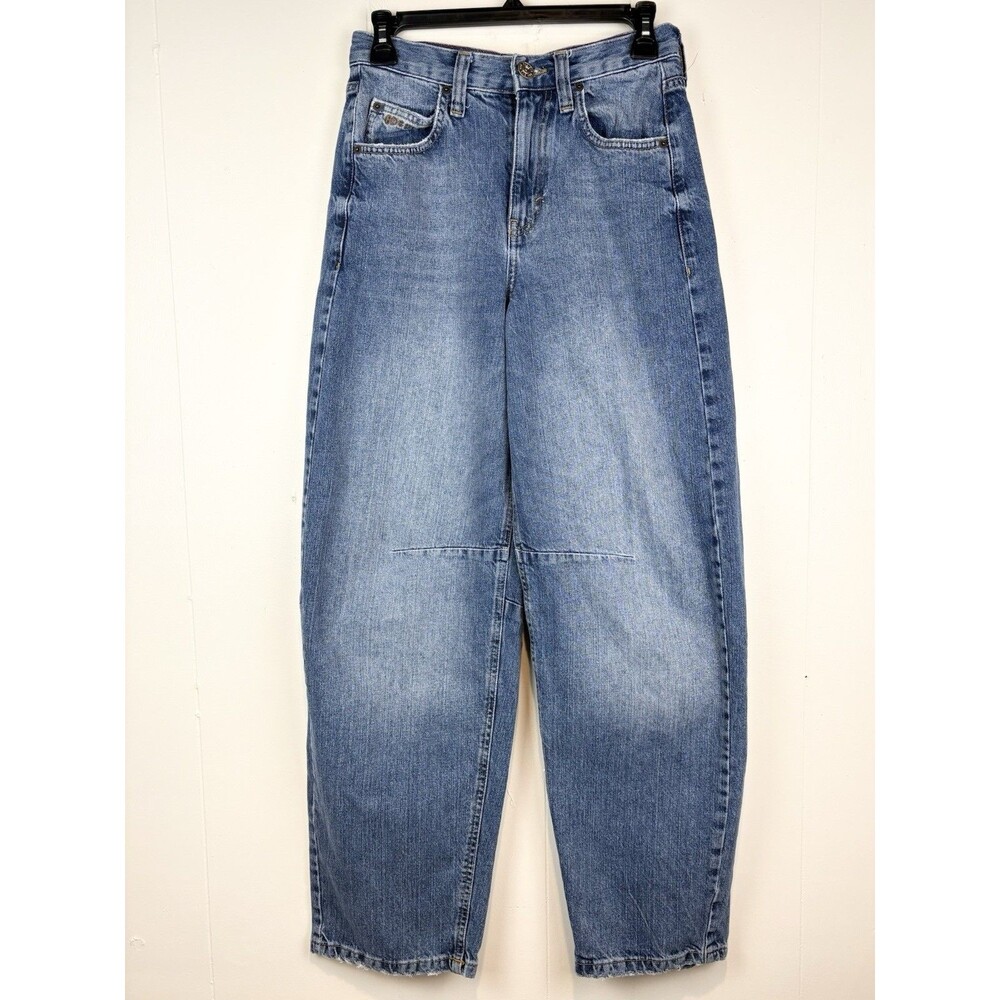 BDG Women’s Jeans Baggy Barrel Wide Leg Logan Buckle Sz 25 Blue Urban Outfitters